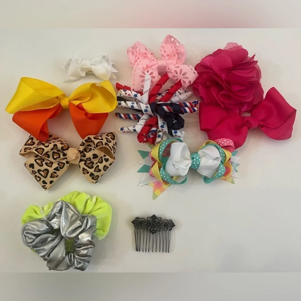 Baby/toddler girl hair bow bundle-28 items total bows headbands